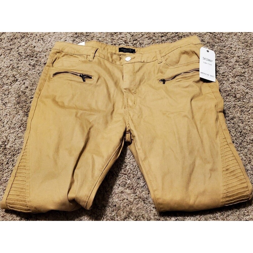 NWT American Bazi Jeans Women Wheat Color Denim Skinny Cut Size 3XL x 34L